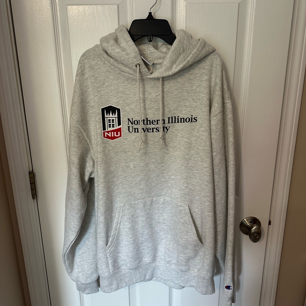 Champion Womens XL Northern Illinois University Gray Hoodie College Academia